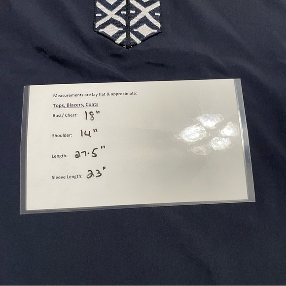 TORY BURCH NAVY EMBROIDERED TAPED TUNIC SIZE 2 - Picture 10 of 12